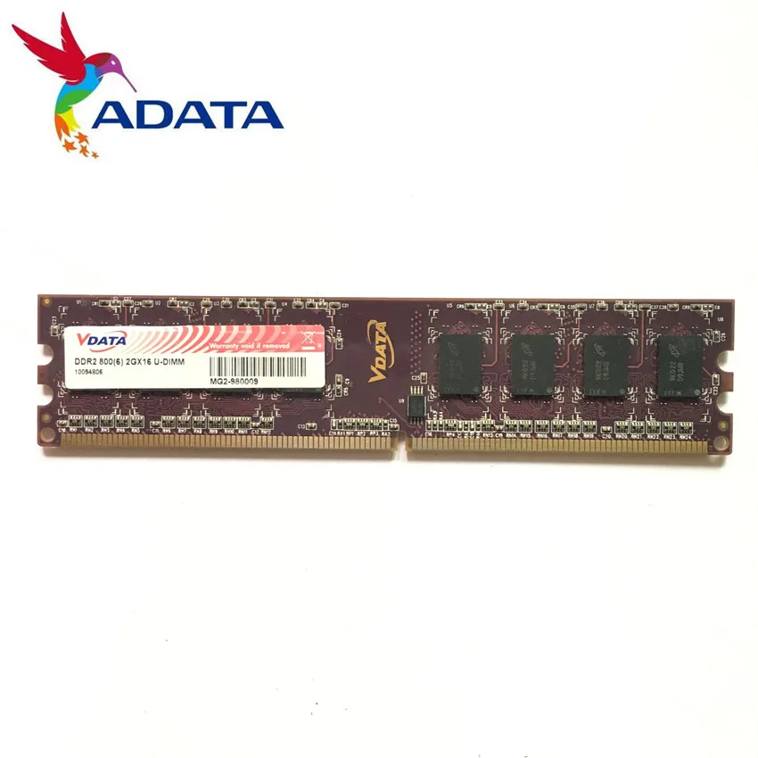 Память AData для настольных ПК 2 Гб 800 МГц 667 2RX8 PC2 5300U DDR2 ОЗУ 6400 5300 240-контактный память