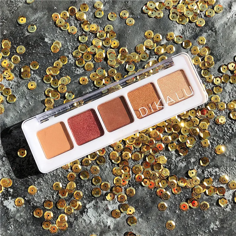 5-цветный мини закат диск для теней городские тени век 5-цветные стойкий макияж |