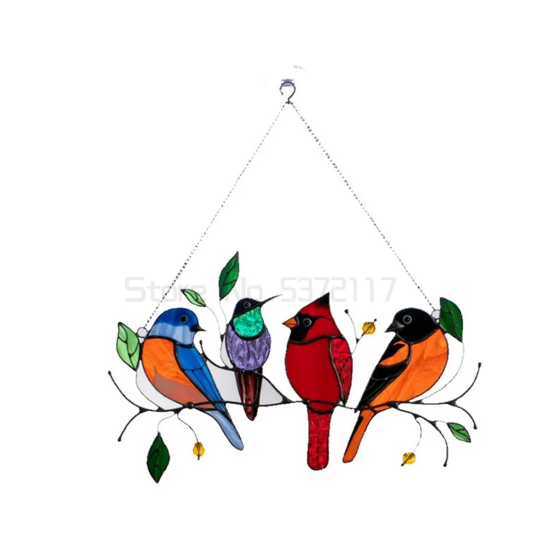 

Balcony window bird group pendant home decoration bird creative bird group parallel Pendant