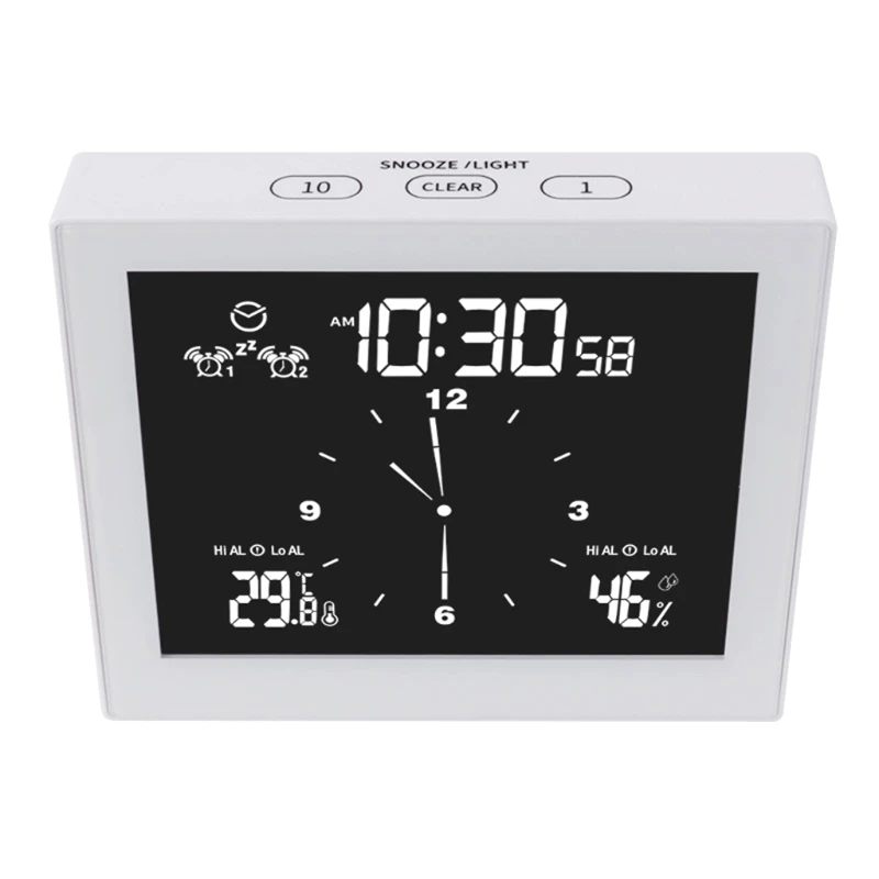 

IP65 Waterproof Bathroom Clock with Thermometer Humidity Timer Countdown Alarm