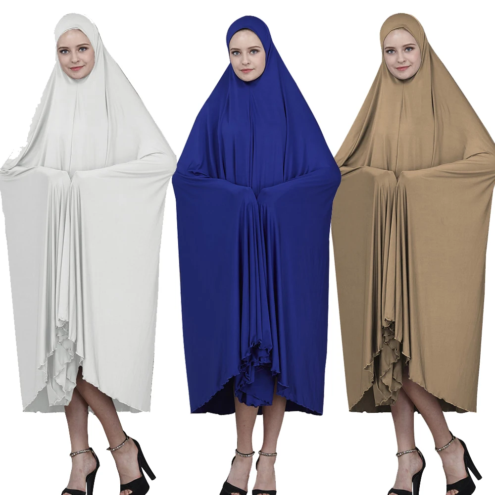 

Muslim Women Overhead Jilbab Long Hijab Abaya Khimar Headscarf Prayer Garment Dress Arab Eid Ramadan Burqa Robe Kaftan Clothing