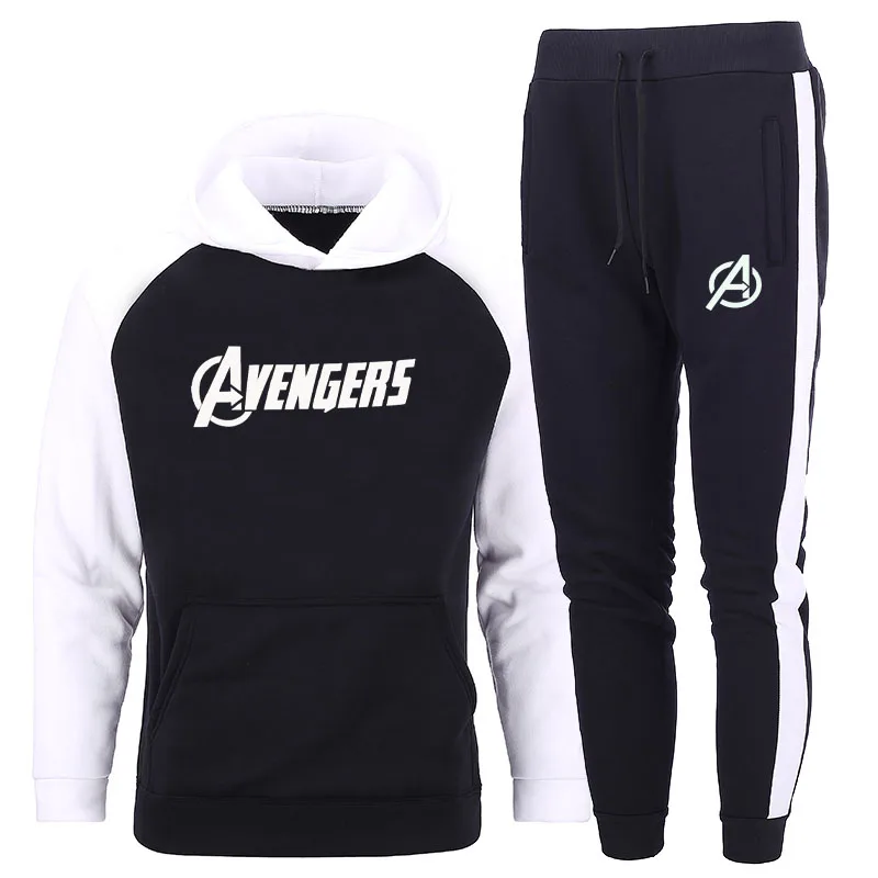 

2021 Brand Spring Autumn Men's Suit Sportswear 2 Piece Hoodie Pants Jogging Fitness Sports Hedging Sportswear Suit Men's Sets