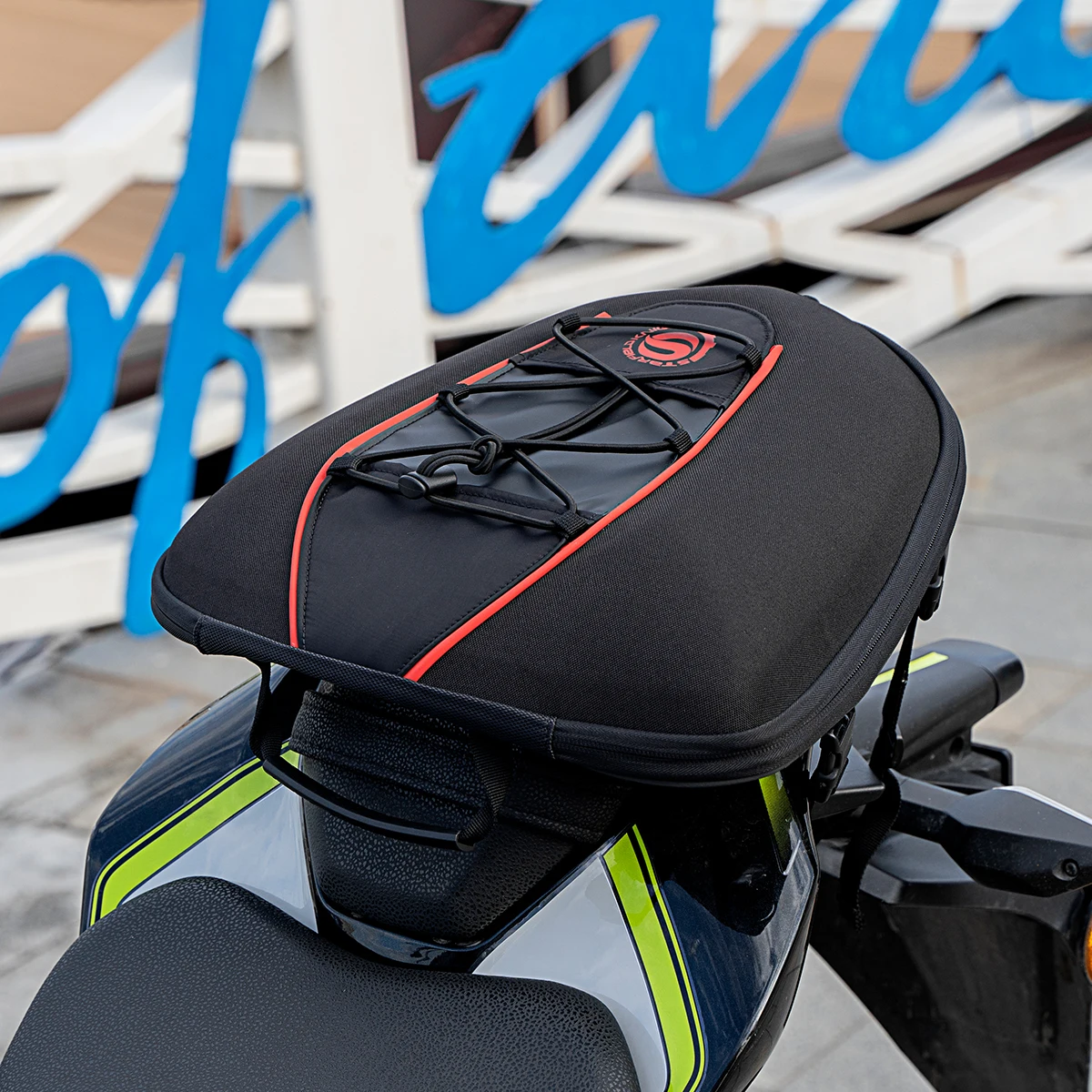 SFK Motorcycle Back Seat Rear Storage Tank Bag Box/ Motorbike Racing Riding Helmet Backpack Black Good Quality/ Motocross |