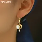 XIALUOKE Vermeer, портретные серьги с жемчугом, светильник для девочки, роскошные простые элегантные серьги-кольца, Женские Ювелирные изделия, A66