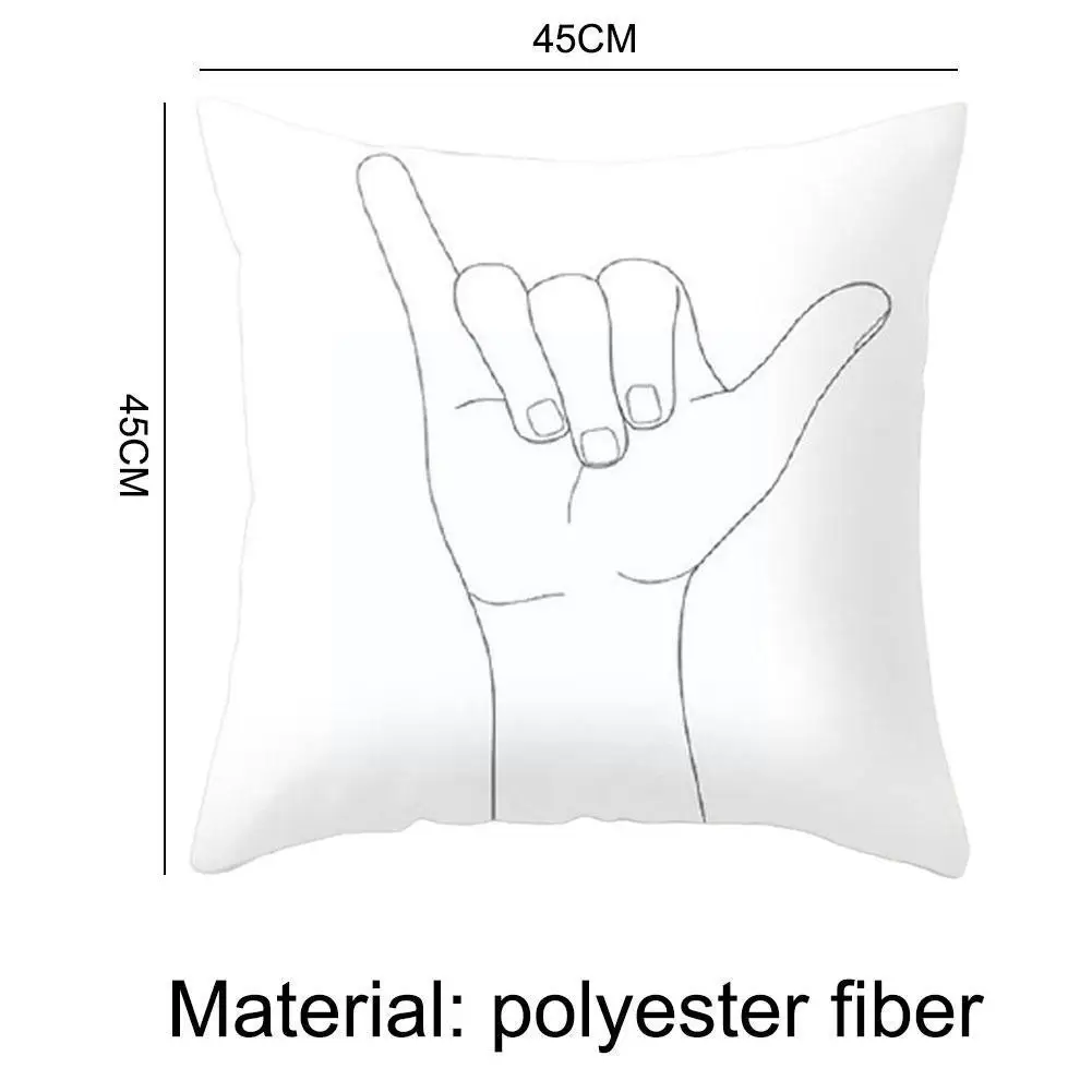 

Square Simple Geometric Line Pattern Hug Pillowcase Pillowcase Sofa Car Skin Pillowcase Peach Cushion 45*45cm Cushion Hug C I8D9