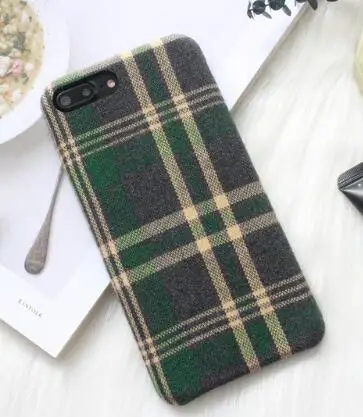 Gimfun осенний теплый плюшевый чехол в клетку для Iphone Xsmax простой тканевый мягкий чехол из ТПУ для Iphone 7 8 6s Plus X Xr 11 Pro Max - Цвет: 6