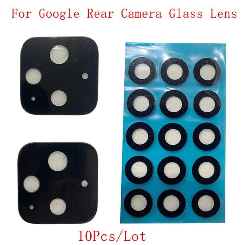 10Pcs Rear Back Camera Lens Glass For Google Pixel 3 3XL 3A 3AXL 4 4XL Camera Glass Lens Replacement Repair parts