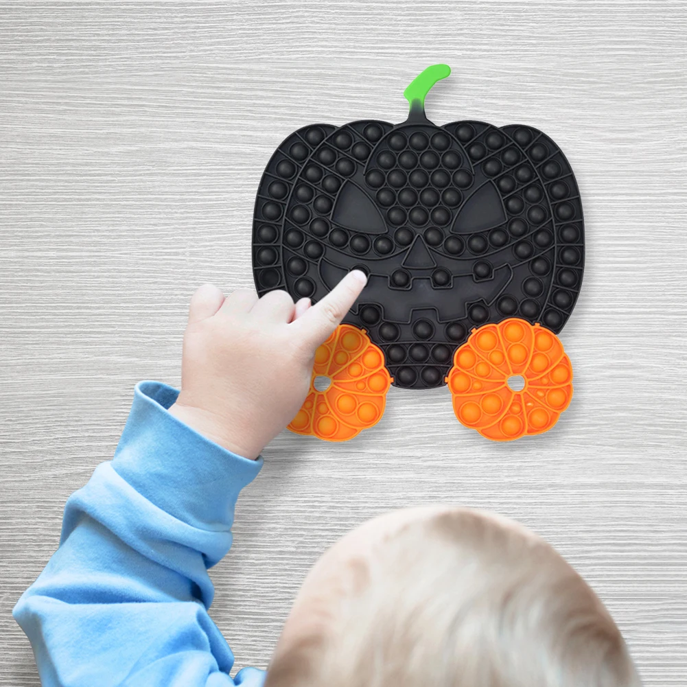 

Pumpkin Cart Push Bubble Toys Christmas Silicone Stitching Children Adult Autism Sensory Stress Reliver Interative Finger Games