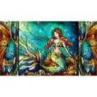 Полноразмерная 5d фэнтезийная алмазная живопись, Сказочная Алмазная мозаика русалки для девочек, 3d круглая картина, мультяшная цветная наклейка, вышивка, ремесла