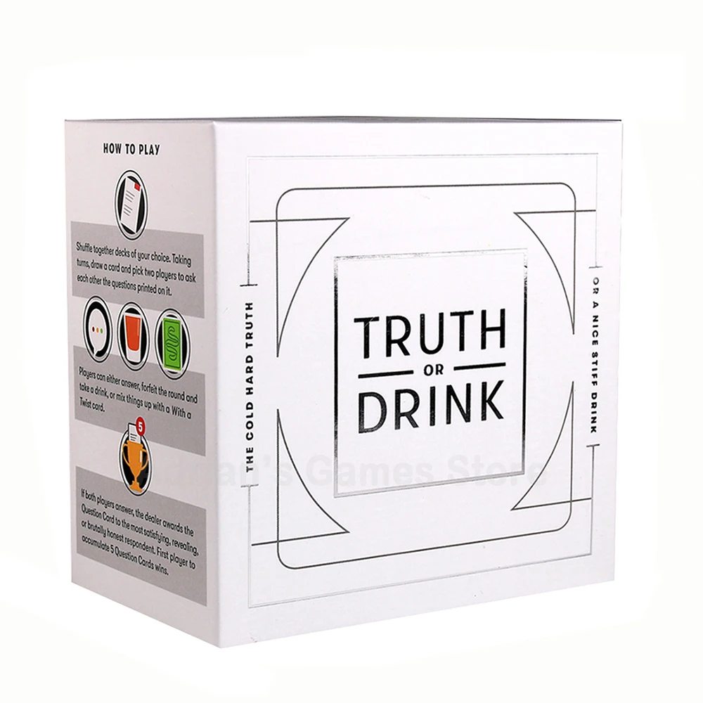 

Truth Or Drink Adults Board Games Drinking Game 3-8 Players