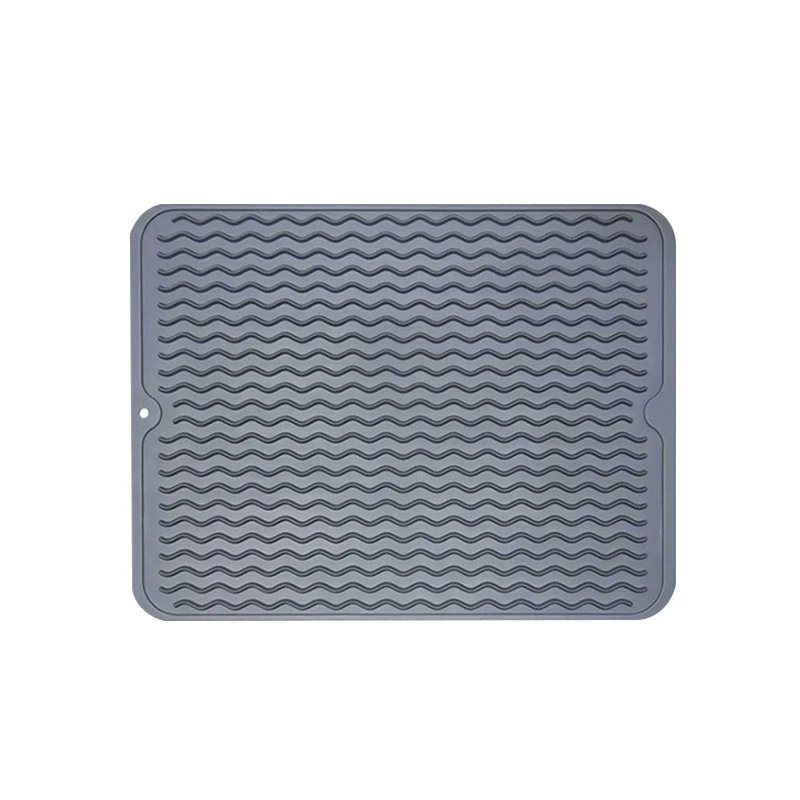

Heat Resistant Pad Rectangular Silicone Drain Mats Drying Dishes Baking Tools Kitchen Utensils Non-slip Tray Thick Water Pan