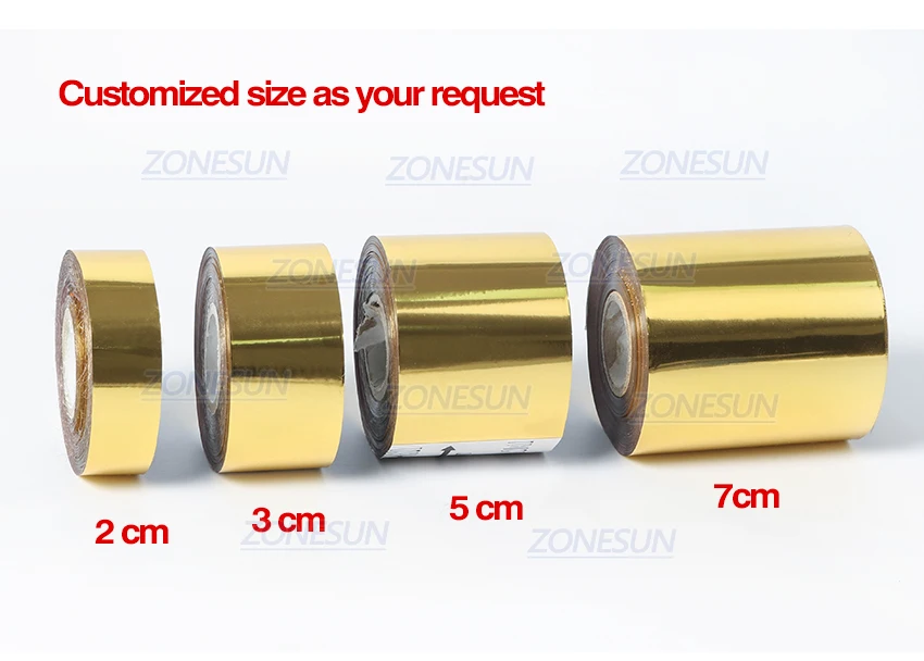 ZONESUN 3 см рулоны золото серебро Горячая фольга тиснение бумаги ремесло бумага имитация медной фольги бумага для термопресса машина передачи