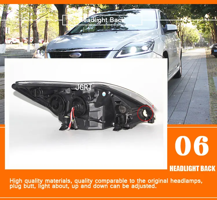 2 шт. автомобильный стиль светодиодный фары для Ford Focus 2009-2013 для фокусировки Головной фонарь светодиодный DRL Объектив двойной луч H7 HID Xenon bi xenon объектив