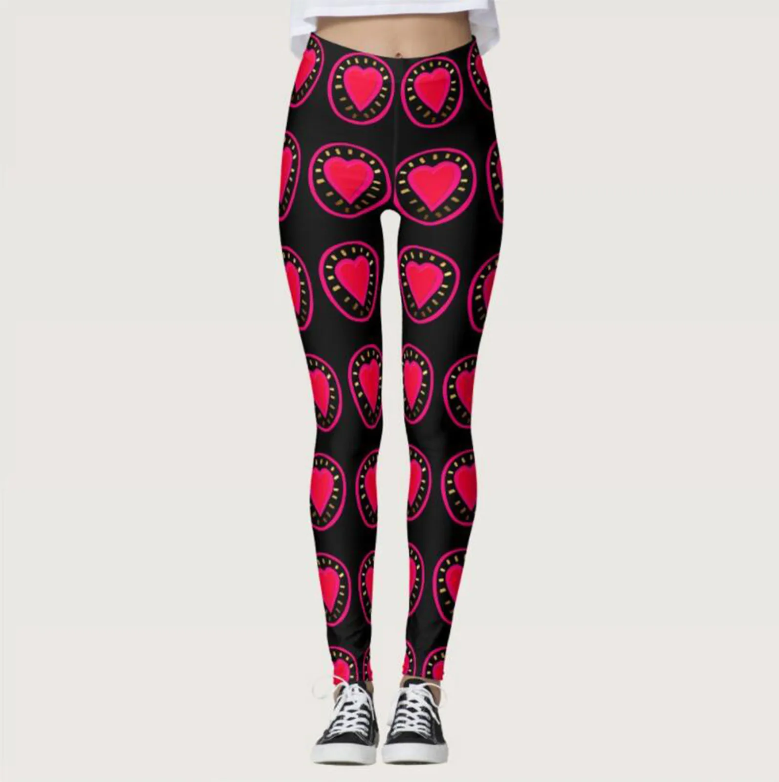 

Women Valentine's Day Leggings Fashion Skinny Print Leggings For Valentine's Day Running Workout Leggings Slim Ropa Mujer#F