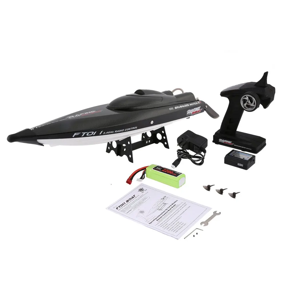 Feilun FT011 65 см 2,4G 2CH RC 55 км/ч высокоскоростная гоночная лодка корабль скоростная лодка с системой водяного охлаждения перевернутый бесщеточный мотор