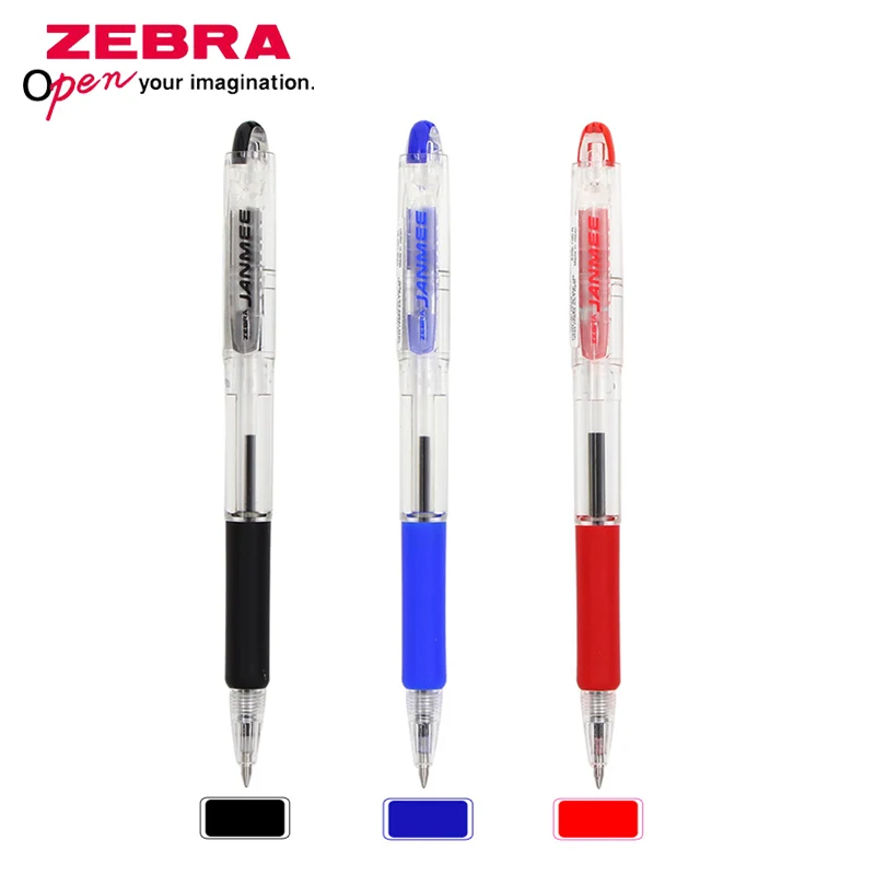 

3/6pcs Japan ZEBRA Ball Point Pen Student Office Writing Smooth Replaceable Core Press Ballpoint Pen 0.7mm KRB-100