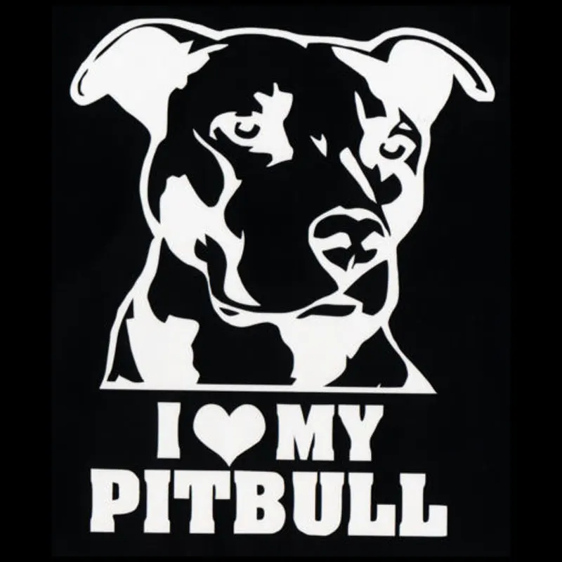 Автомобильная наклейка Aliauto I Love My Pitbull Виниловая с защитой от УФ лучей для