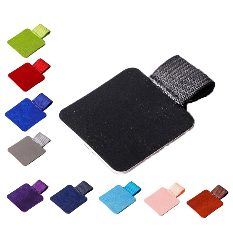 Высококачественный самоклеящийся кожаный зажим для ручки карандаш с эластичной