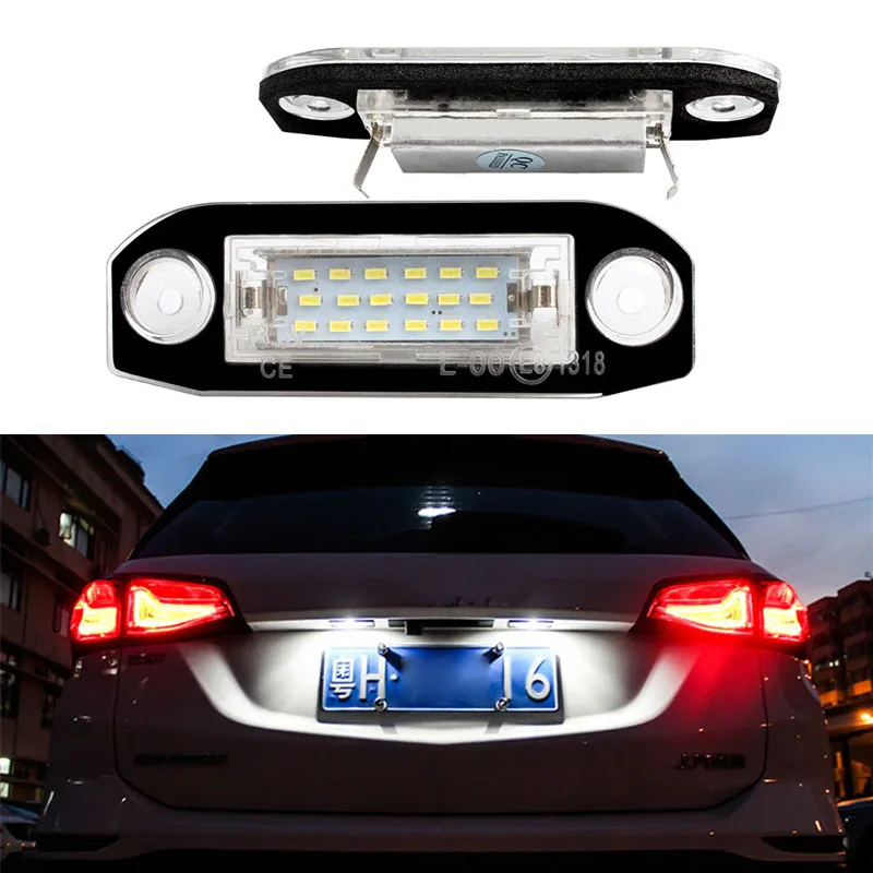 2pcs Car LED License Plate Light for VOLVO S80 XC90 S40 V60 XC60 S60 C70 V50 XC70 V70 Assembly Accessories | Автомобили и