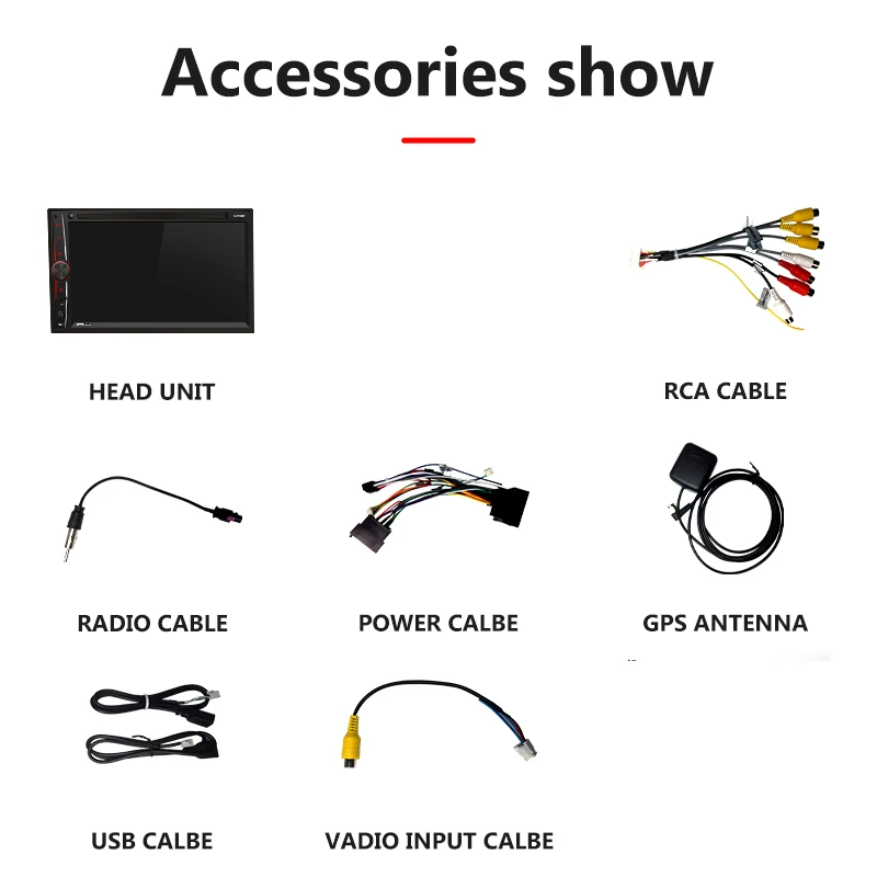 $76.90 Car Radio Android GPS 2 Din Multimedia Video Player Navigation 7