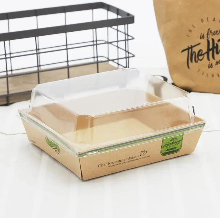 500 наборов коробка для сэндвичей салата десерта хотдога пирожных упаковочные