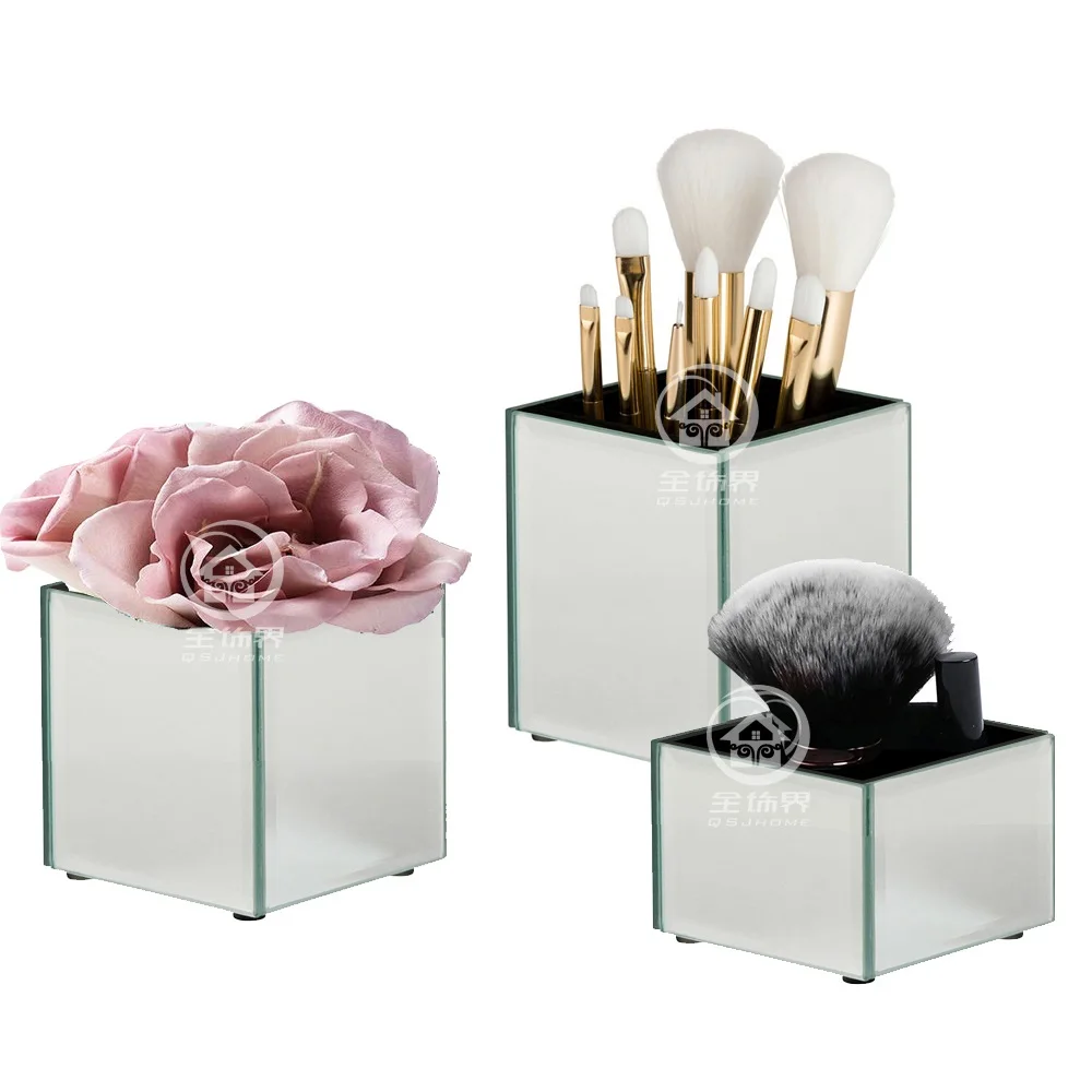 

Современный, Зеркальный органайзер для макияжа, зеркальная ваза, сухой инструмент для цветов, держатель для ручки, ювелирная кисть, чехол дл...