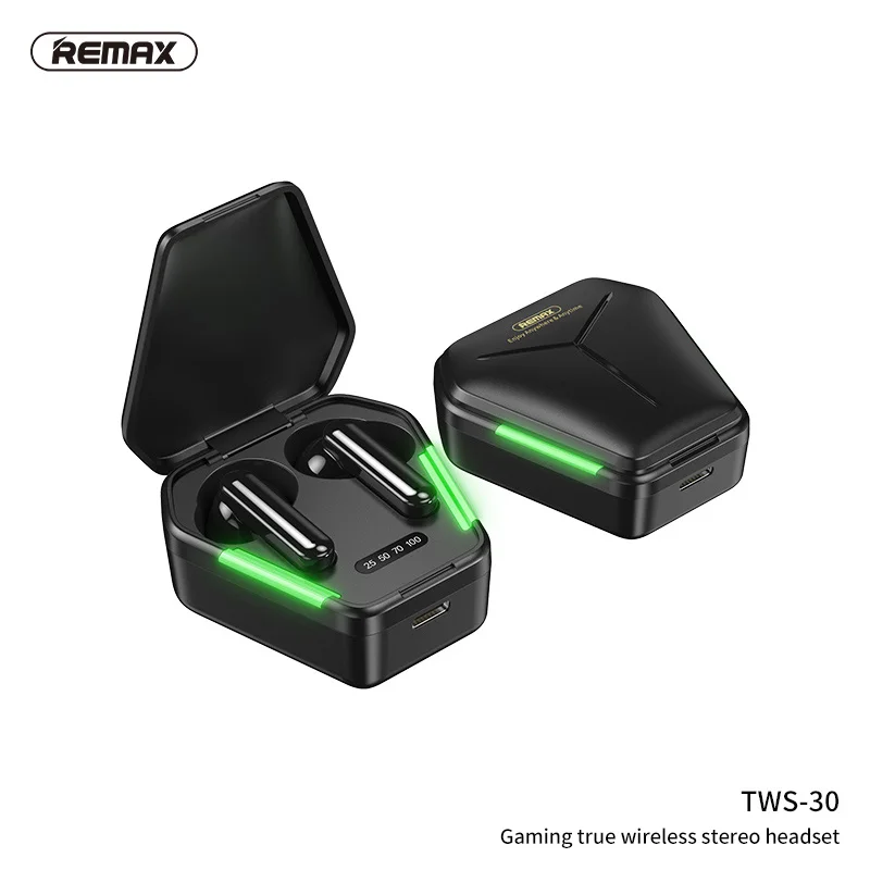 

REMAX TWS-30 True Wireless Stereo Music Gaming Headset Wireless 5.0 Low Latency HiFi Lossless Sound Quality For Iphone 11 12