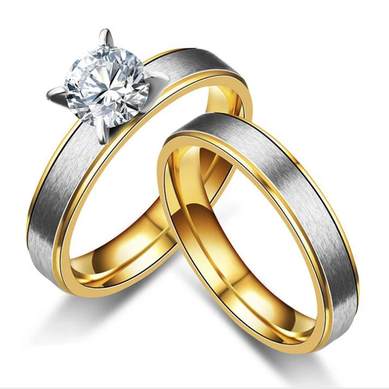 Кольцо из нержавеющей стали с матовым фианитом для мужчин и женщин|Кольца| |