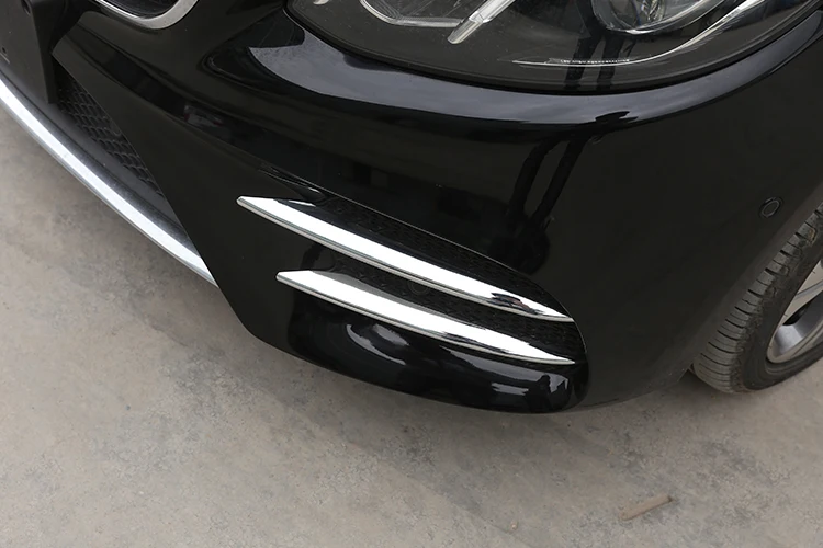Для Mercedes Benz E Class W213 E200 E300 E43 AMG автомобиль ABS хромированные передние противотуманные фары крышка Накладка аксессуары