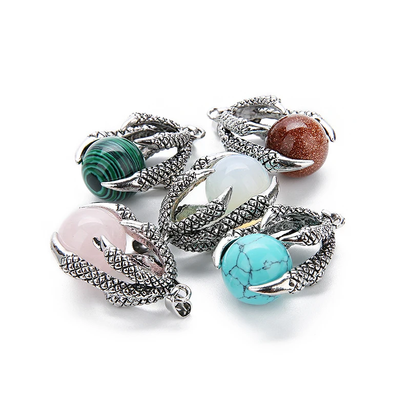 Кулон jinzeyi с голубым камнем в виде дракона опала|Подвески| |