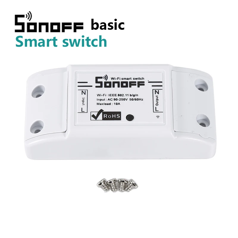 Itead Sonoff базовый Умный домашний Переключатель Универсальный DIY модуль Wifi таймер дистанционный выключатель питания управляемый с помощью приложения/WIFI для Android/IOS
