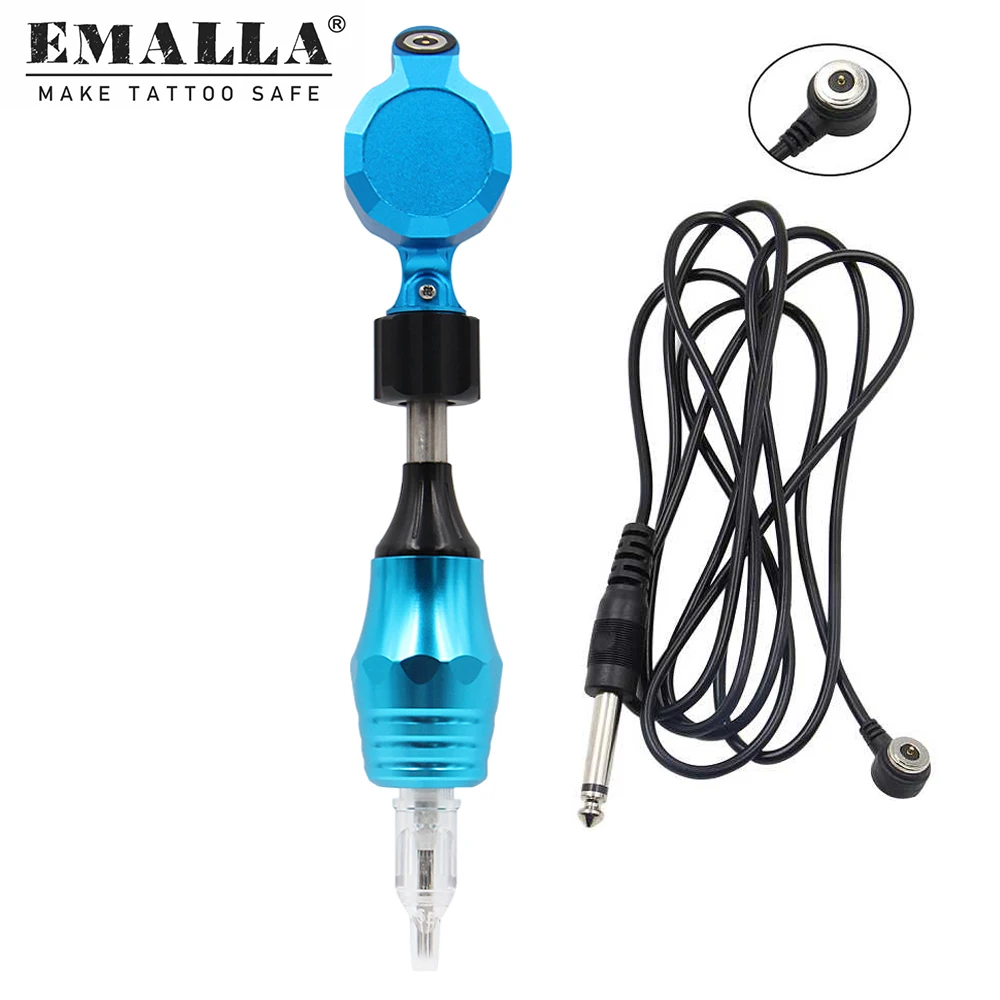Машинка татуировочная EMALLA синяя с магнитным шнуром | Красота и здоровье
