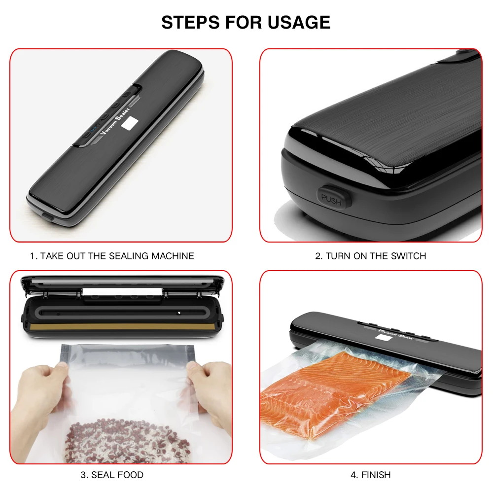 Xiaomi Mijia Automatic Food Vacuum Sealer Machine Commercial Household Electric Packaging Device Include 15PCs Sealing Bag | Бытовая