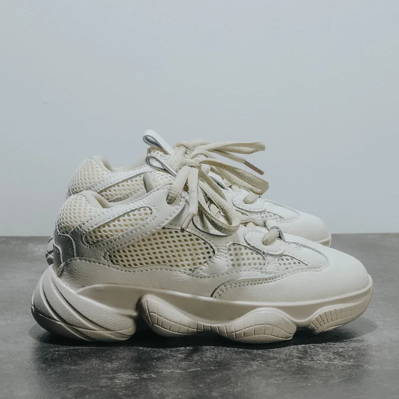 Кроссовки из натуральной кожи для мальчиков и девочек модные легкие начинающих