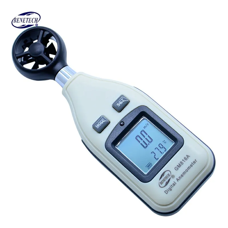 BENETECH GM816A цифровой анемометр, измеритель скорости ветра с ЖК-дисплеем с подсветкой, ручной измеритель скорости ветра
