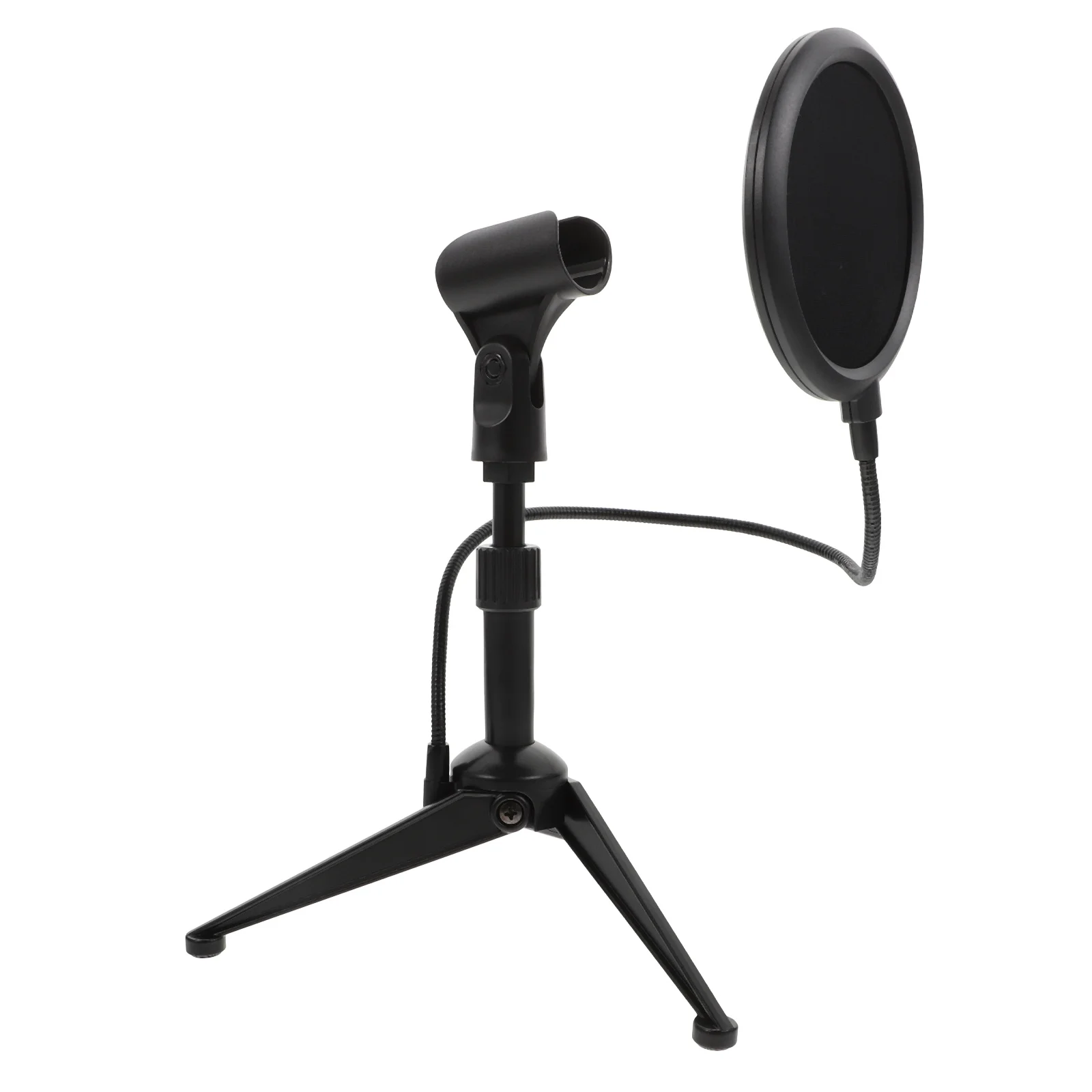 

1 Набор Настольный Штатив для микрофона штатив практичный набор зажимов для фильтра микрофона (черный)