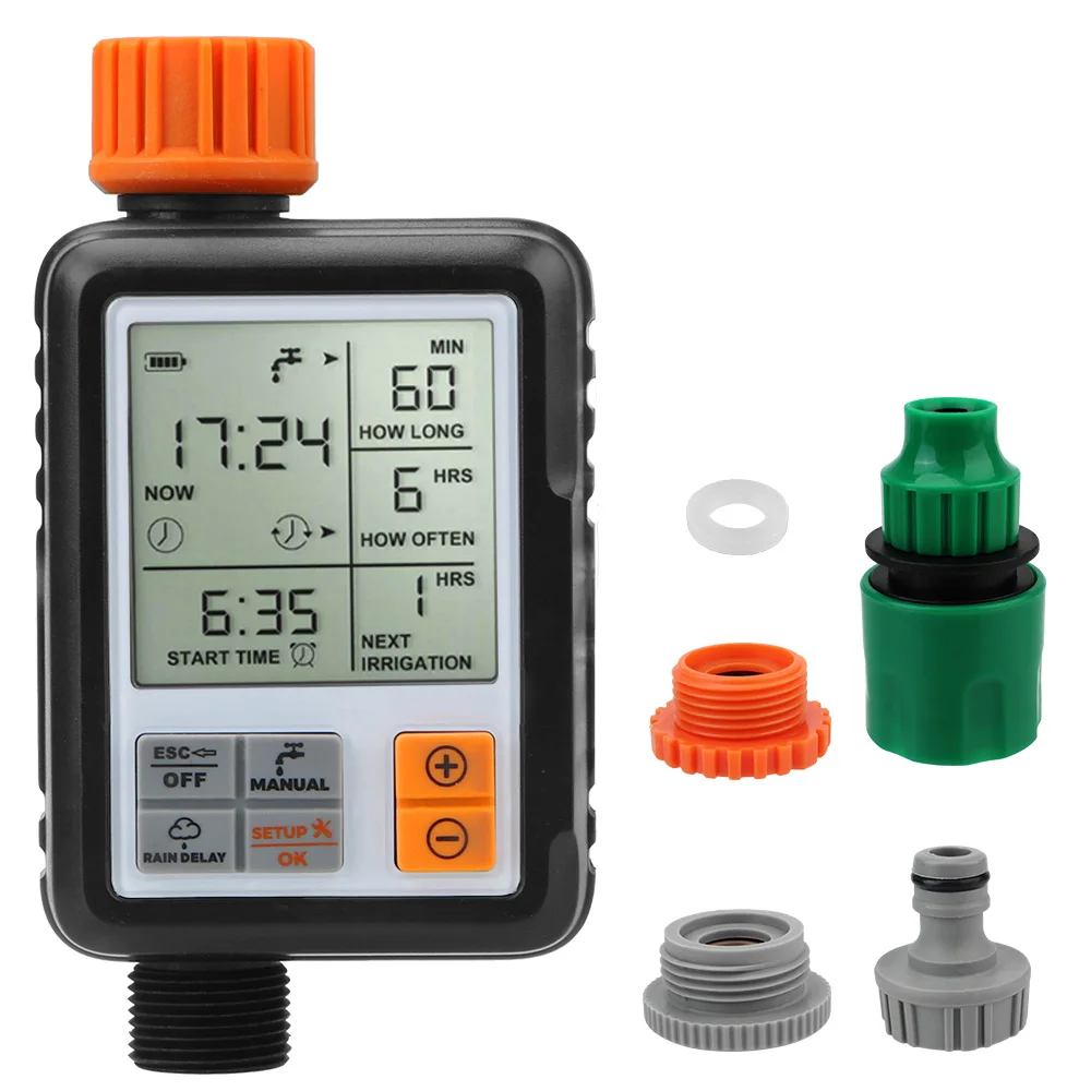 Waterproof Large Screen Automatic Watering Controller System Digital Irrigation Timer For Garden Lawn Device | Дом и сад