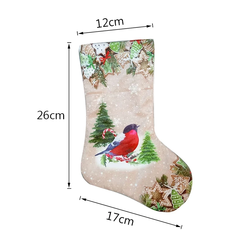 1cp 12x6x27cm Рождественские чулки, носки, кошка, собака, лось, Navidad, год, мешок для конфет Рождество, украшения, рождественские елки, вечерние подарочные сумки для детей - Цвет: 1cp 12x6x27cm
