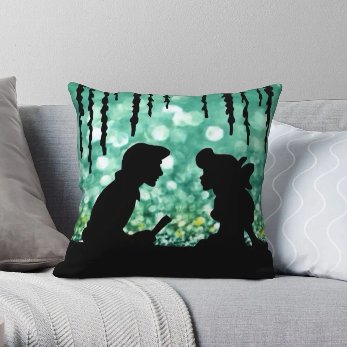 

Kiss The Girl Square Pillowcase Polyester Linen Velvet Zip Decor Throw Pillow Case Bed Cushion Cover 45x45