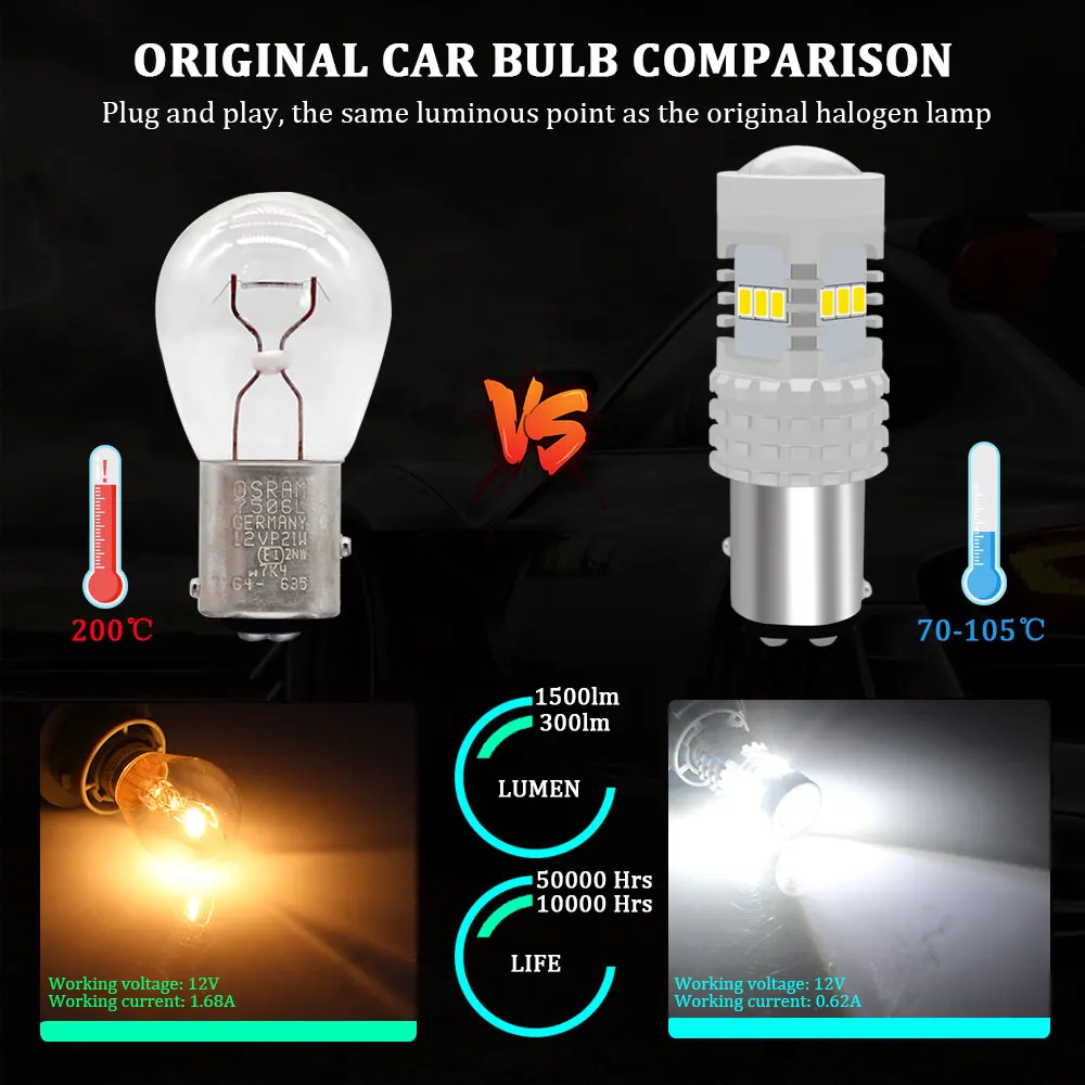 Белый CAN bus 1157 P21/5 Вт BAY15D LED для 2015 up Jeep Renegade светодиодные дневные ходовые огни DRL