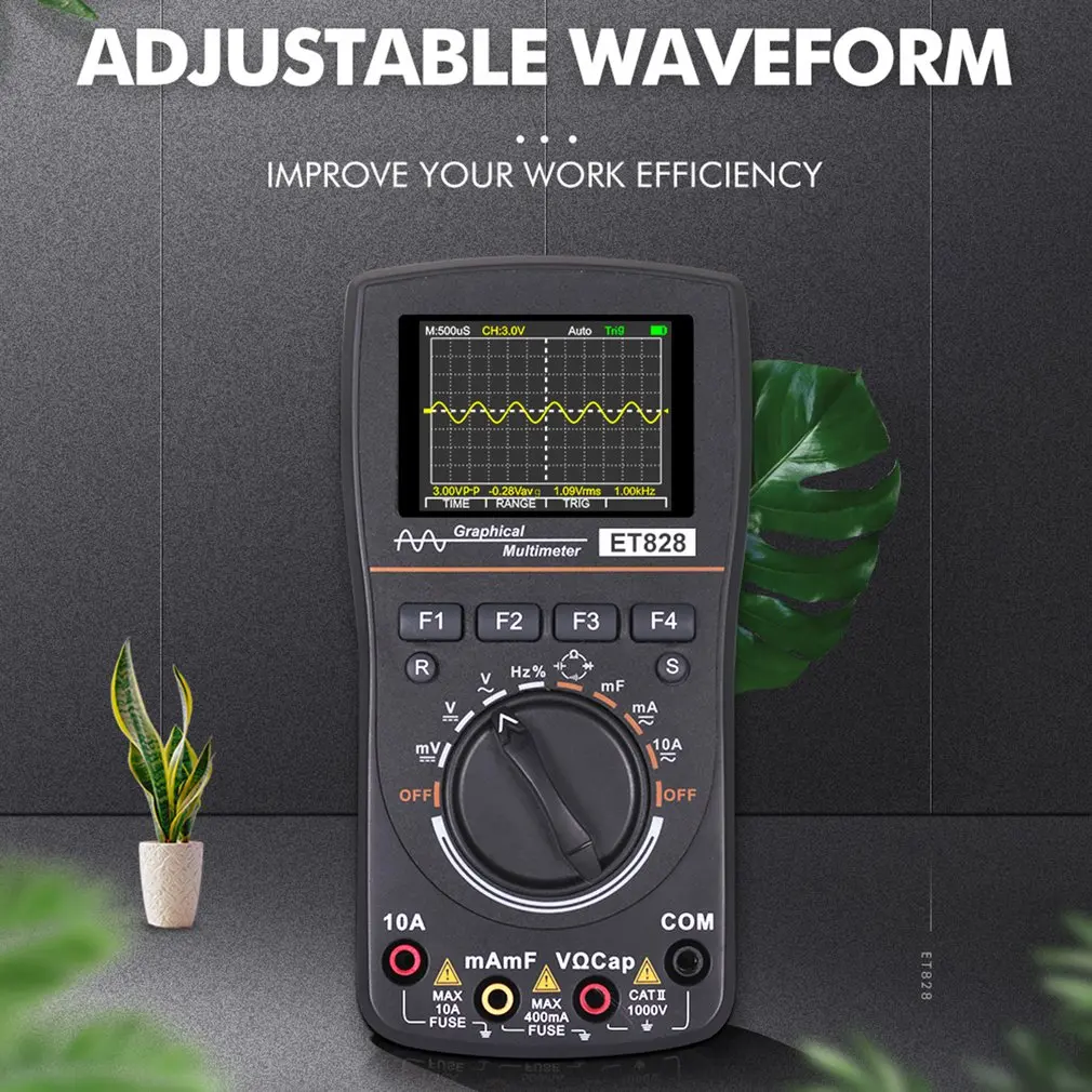 

2 In 1 HD Professional 2.4inch Color Screen Digital Display Oscilloscope Multimeter DIY Electronic Test 1MHz Bandwidth