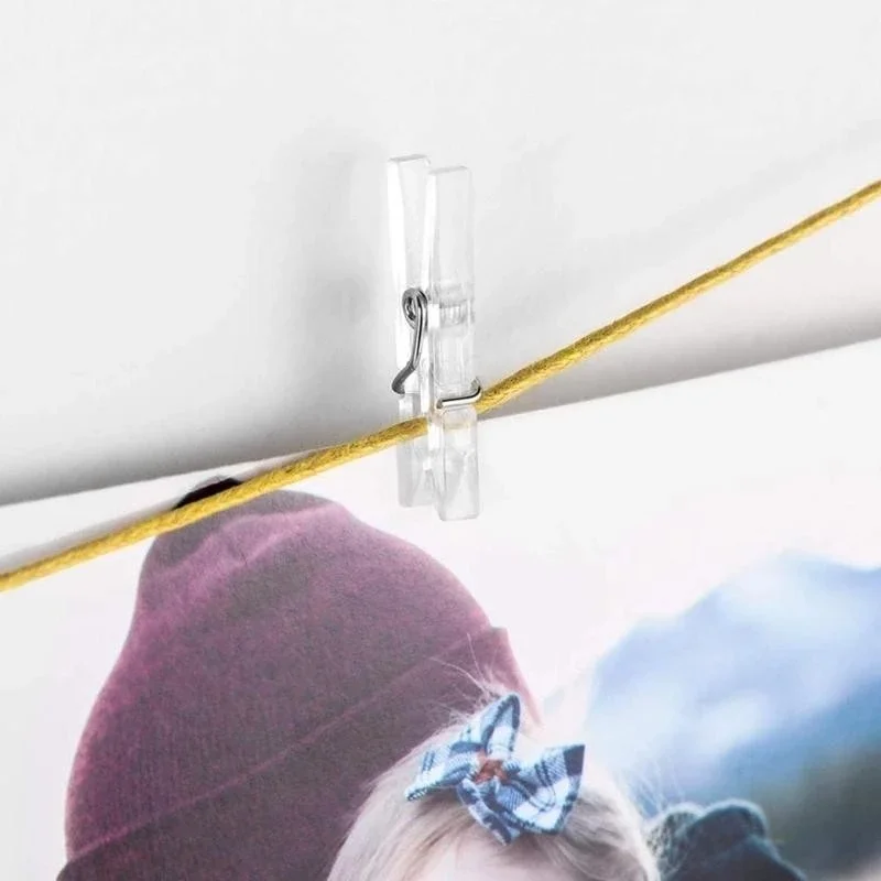 50 см мини прозрачные пластиковые зажимы пружинные прищепки шнурки светильник