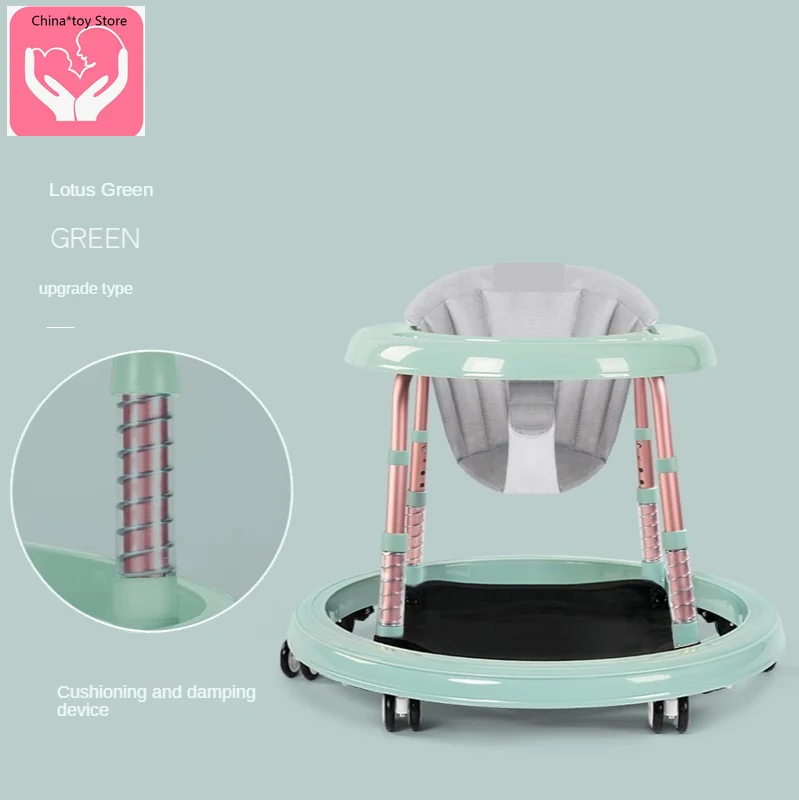 

Hot-selling Baby Walker Children Put 0-leg Walking Car Anti-rollover Adjustable Folding Baby Learning To Walk Car