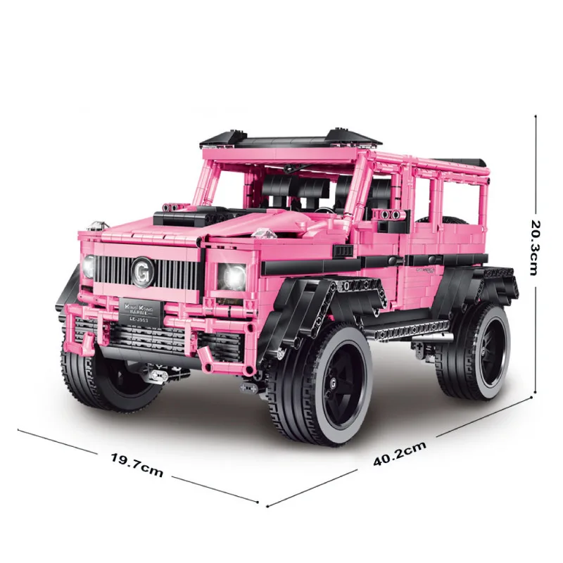 2020 новый технический большой G800 розовый внедорожный автомобиль кирпичи MOC 2425 G63AMG