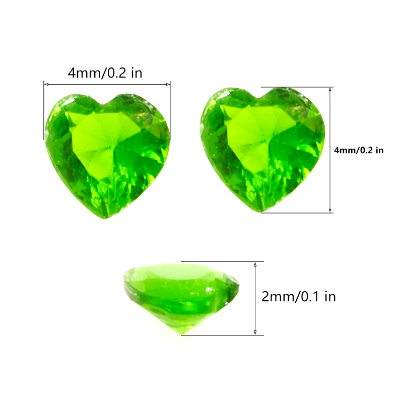 Ювелирные изделия оптом 12 шт. 4 мм 5 Сердце цветов стеклянный камень талисман