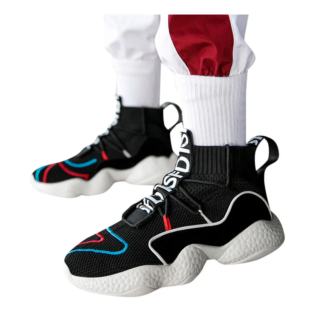 New Style Breathable Basketball Shoes Mens Boys High Top Shockproof Sneakers Non-slip Basket Zapatillas Hombre#g4 | Спорт и