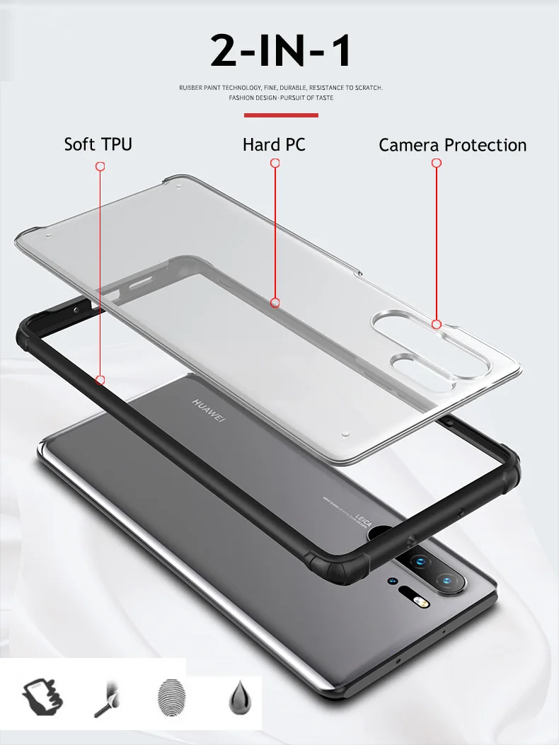Чехол для huawei mate 30 Pro 5G, чехол для huawei P30 Pro, акриловая прозрачная задняя крышка для huawei P30 Lite, чехол P 30 P30Pro