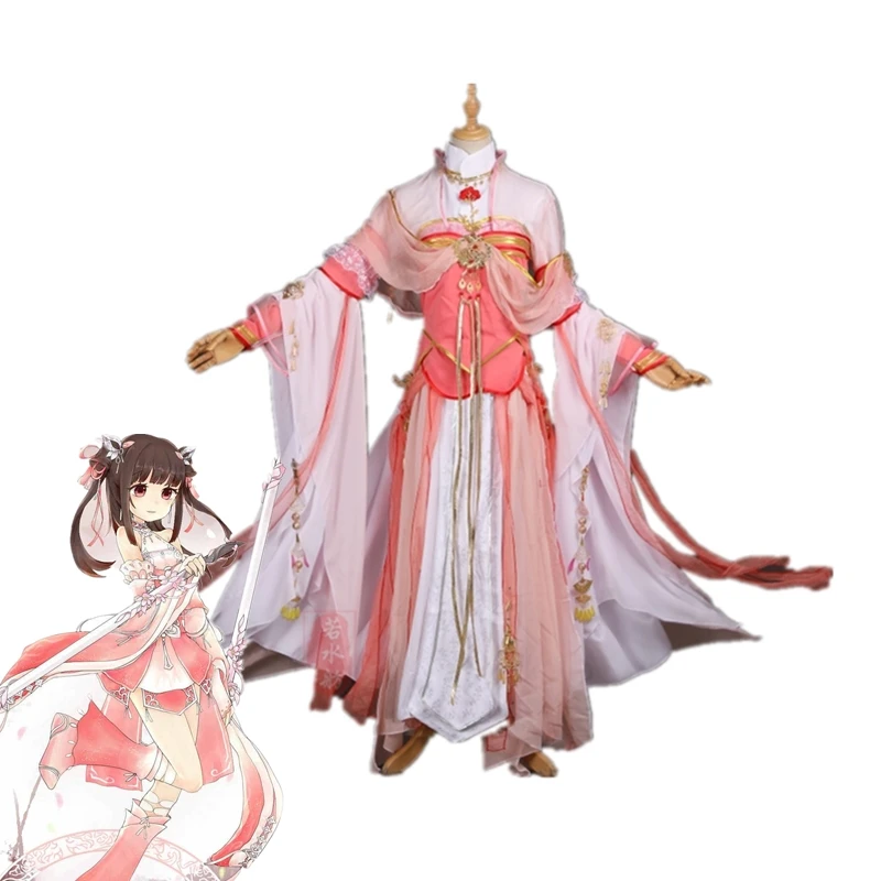 Цзянь Ван III Косплэй Hanfu Женский костюм Новый Qi Xiu верескового цвета Jue лоли Luo