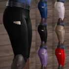 Женские бриджи для верховой езды, спортивные брюки с высокой талией, пляжные удобные уличные брюки с карманами, модель 4