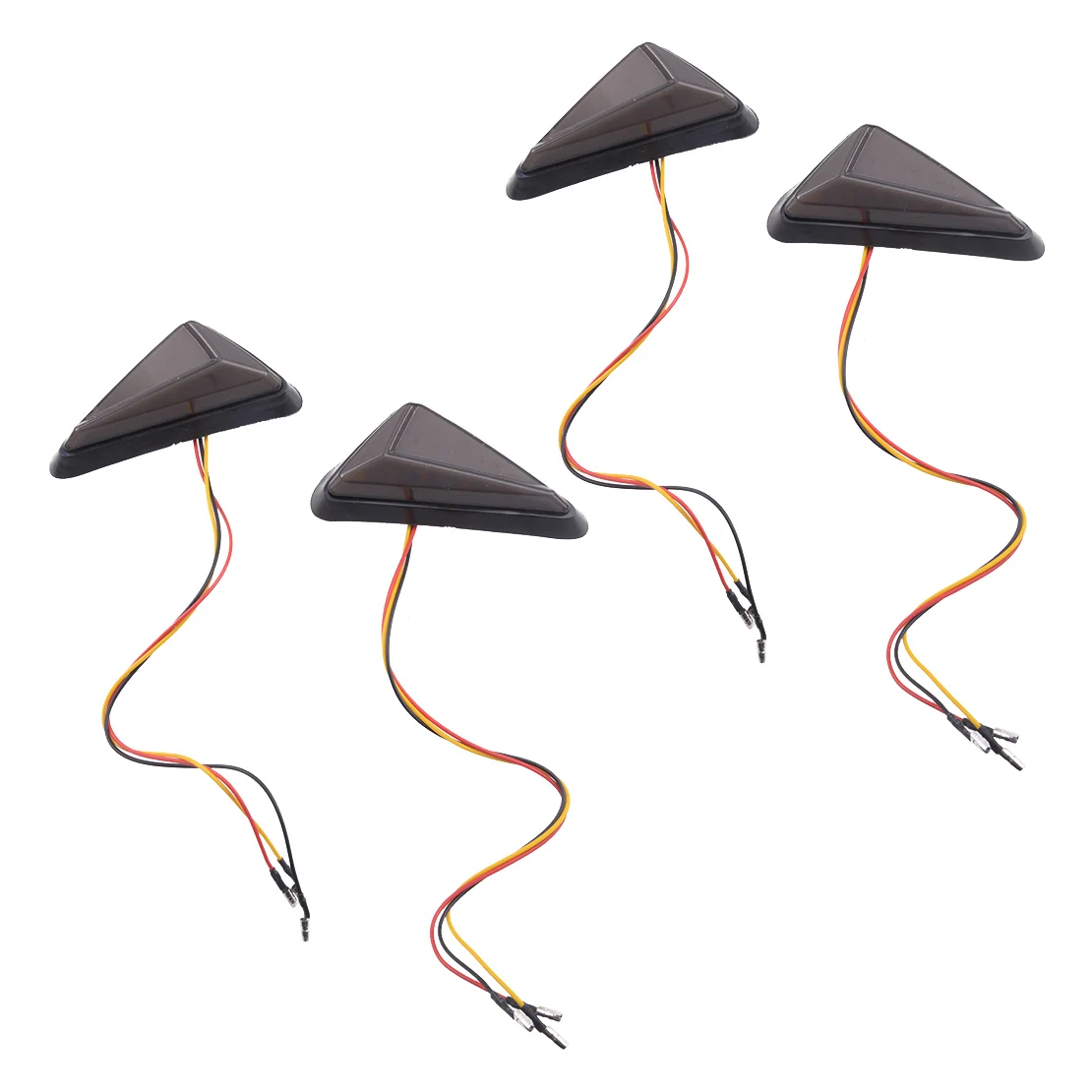 

2 комплекта, универсальные треугольные светодиодсветодиодный поворотники для мотоциклов, 12 В постоянного тока